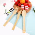 Factory Price Disposable Paper Wrapped Bamboo Cutlery Set With Napkin